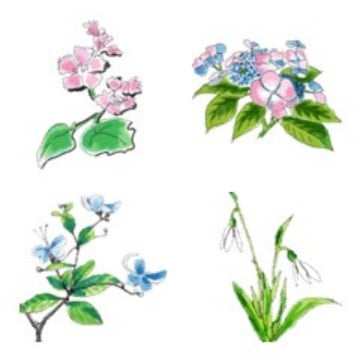季節の花でアクセント