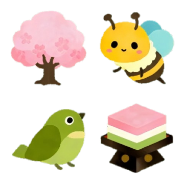 ほんわか春のイベント絵文字